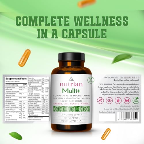 Nutrian Multi+ – Comprehensive Multivitamin - 120 Capsules Nutrian