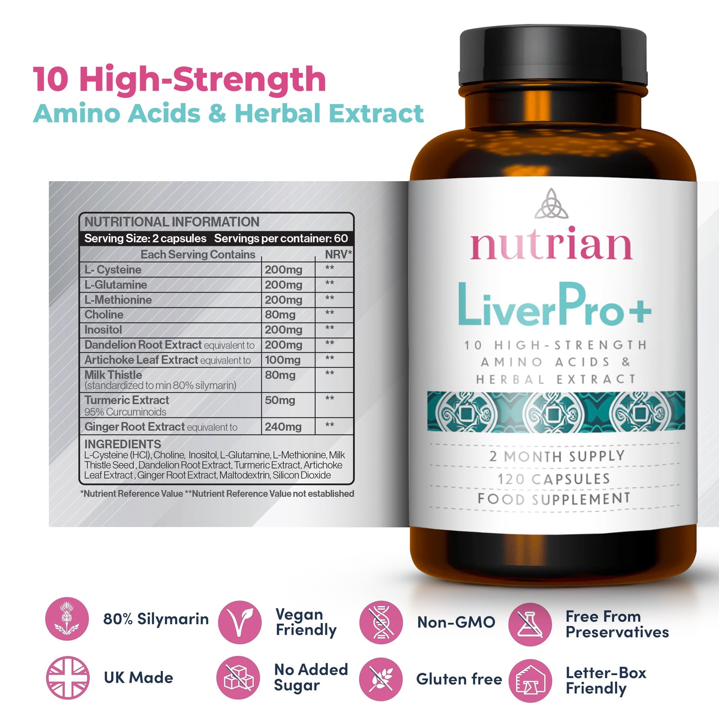 Nutrian Liver Pro+ - Leberreinigungs-Entgiftung