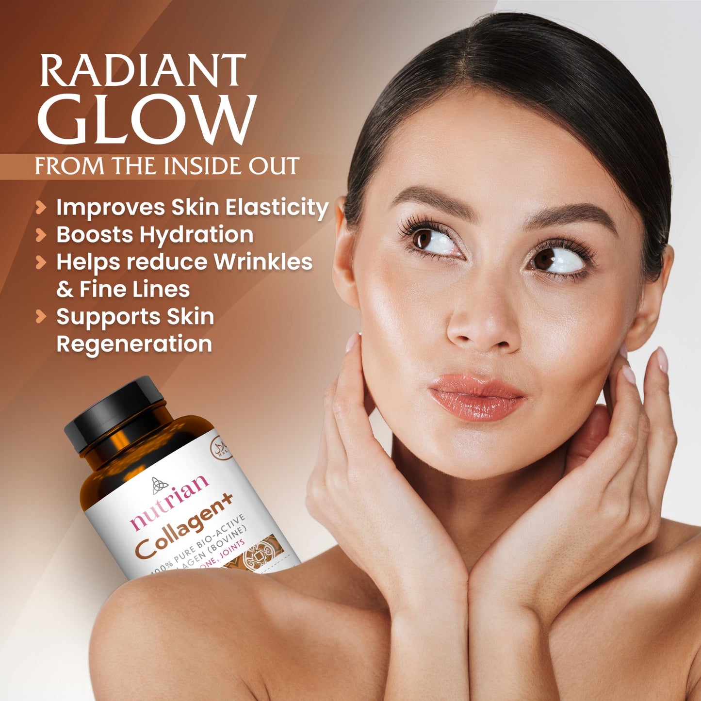 Nutrian Collagen+ – Colágeno bovino bioactivo 100 % puro