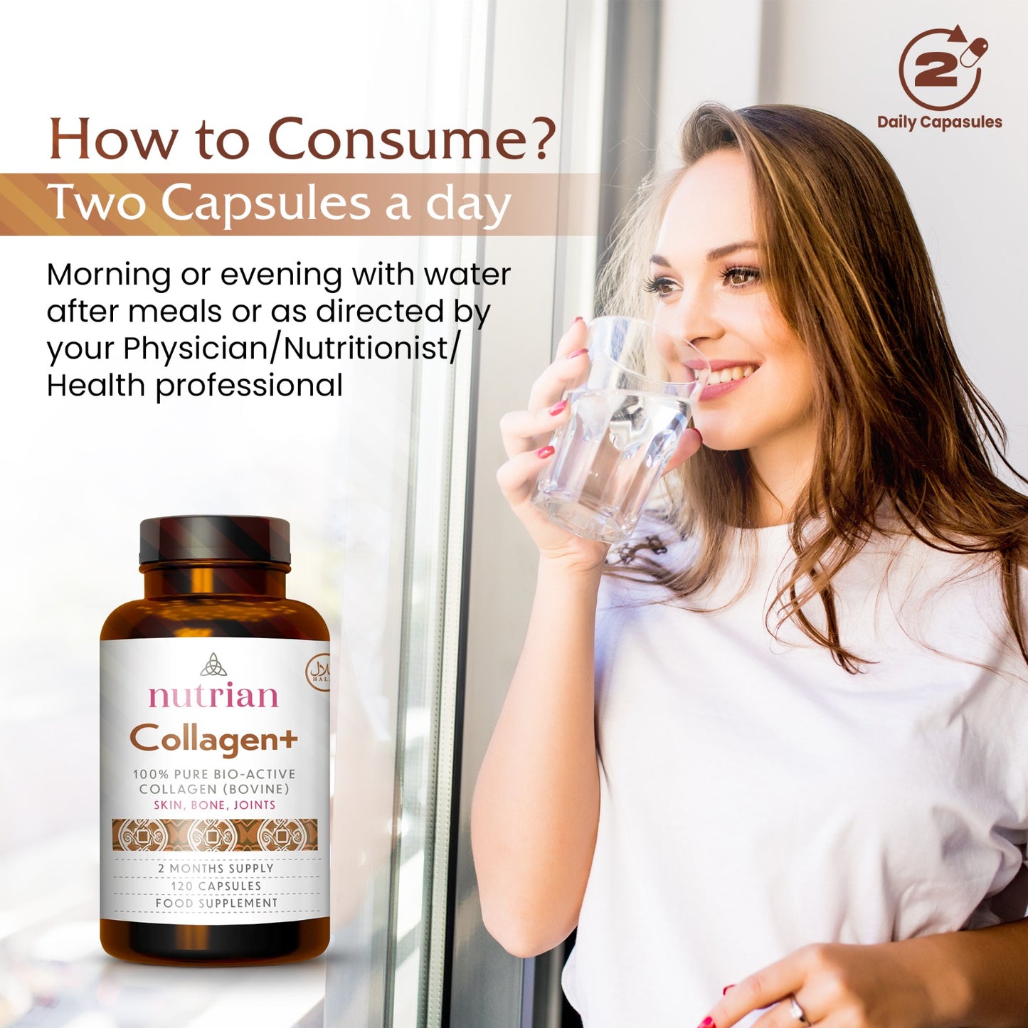 Nutrian Collagen+ – Colágeno bovino bioactivo 100 % puro