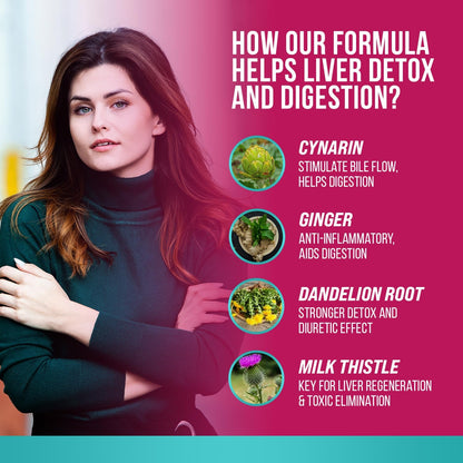 Nutrian Liver Pro+ – Liver Cleanse Detox Supplement - 60 Veg Caps