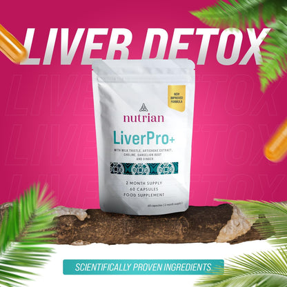 Nutrian Liver Pro+ – Liver Cleanse Detox Supplement - 60 Veg Caps