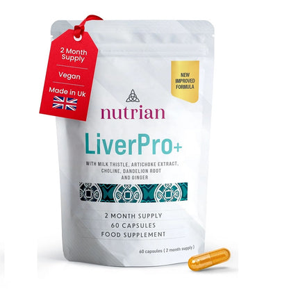 Nutrian Liver Pro+ – Liver Cleanse Detox Supplement - 60 Veg Caps