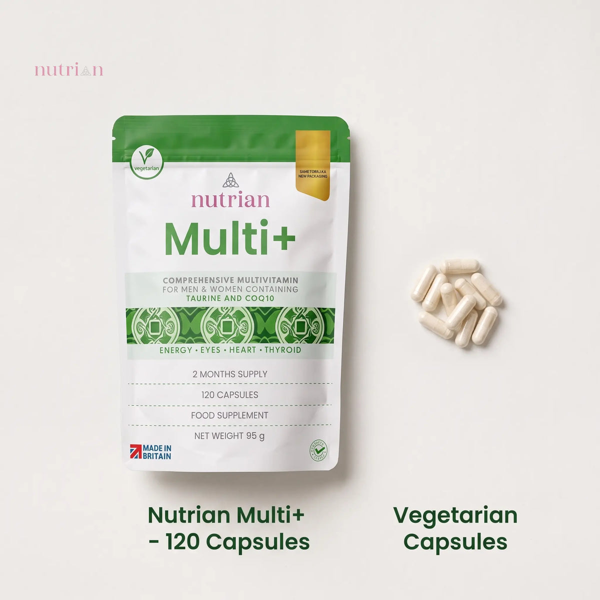 Nutrian Multi+ – High Strength Multivitamin for Adults - 120 Capsules Nutrian