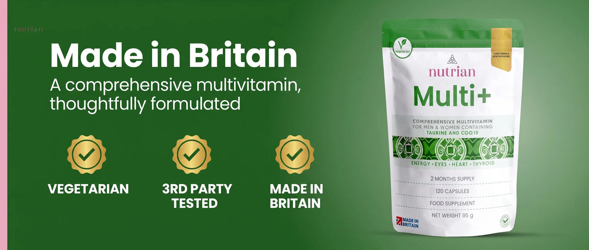 Nutrian Multi+ – High Strength Multivitamin for Adults - 120 Capsules Nutrian