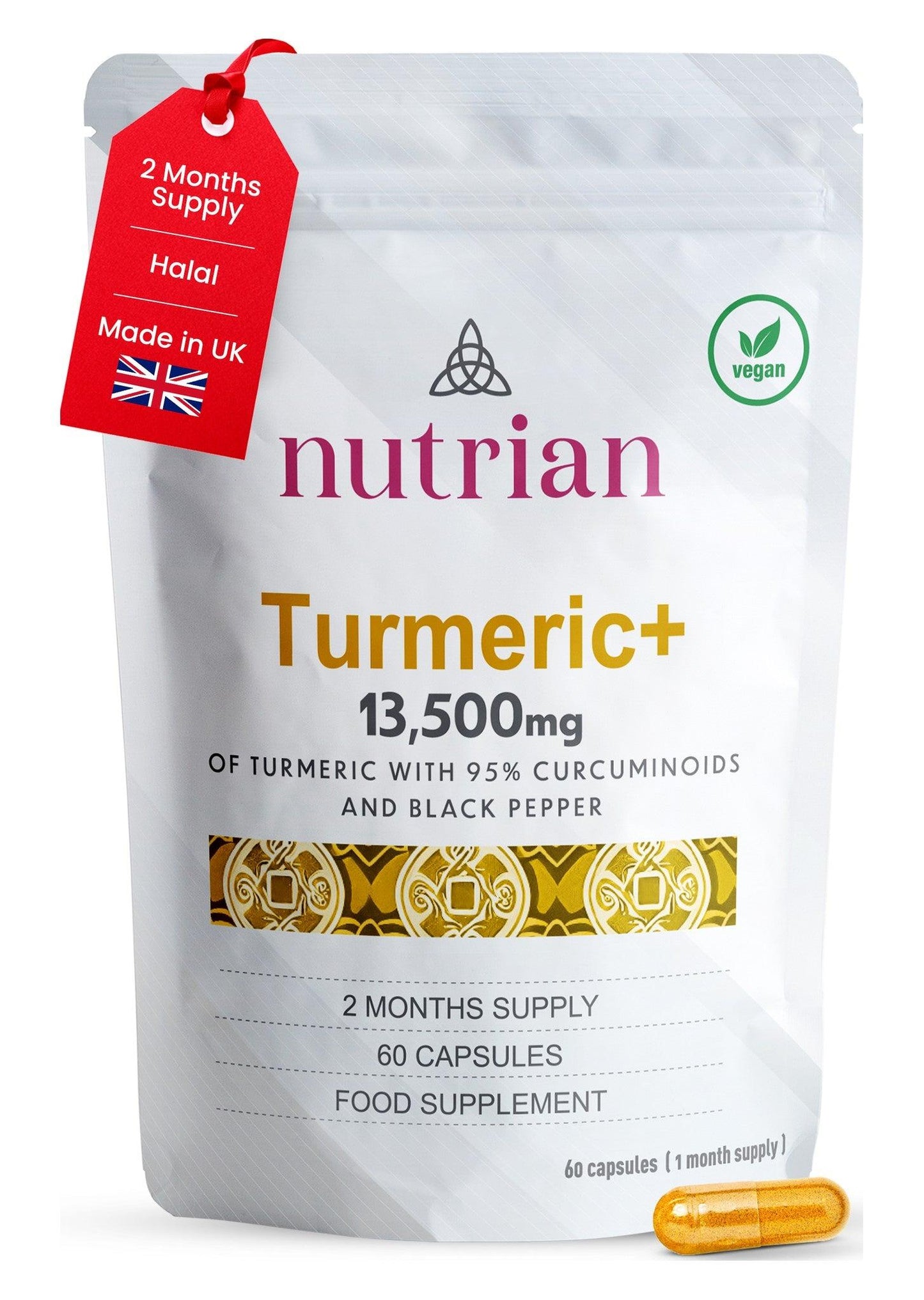 Cápsulas Nutrian Cúrcuma+ – Pimienta Negra